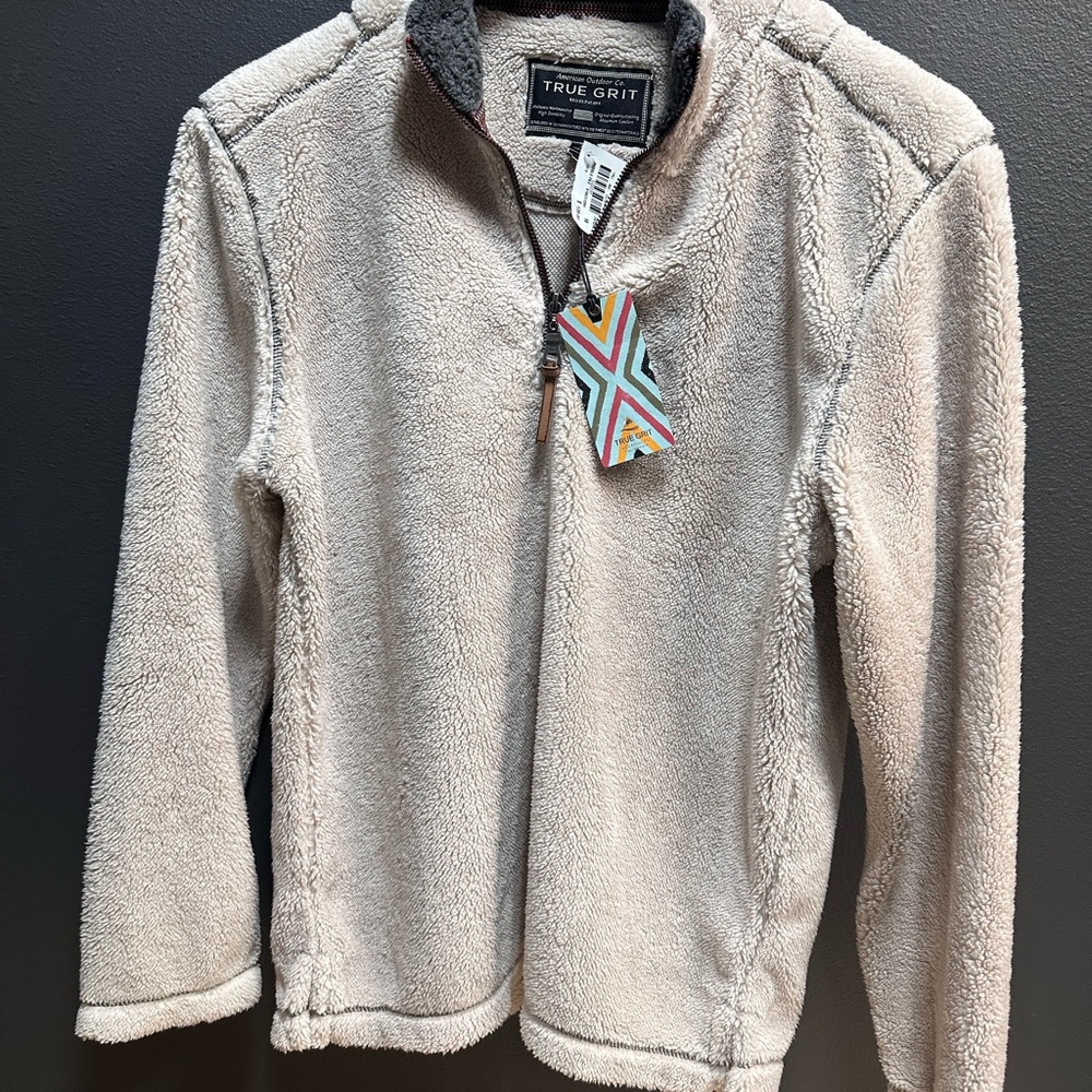 True Grit Kids' Cream Fleece Pullover